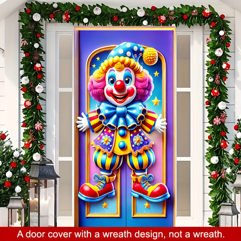 E-shop 2D-Türbanner HEGO 1 Stück Karneval Türdekoration, Leuchtende Farben und Ballon-Design-Türabdeckung, Langlebiges Polyesterfaser, Geeignet für