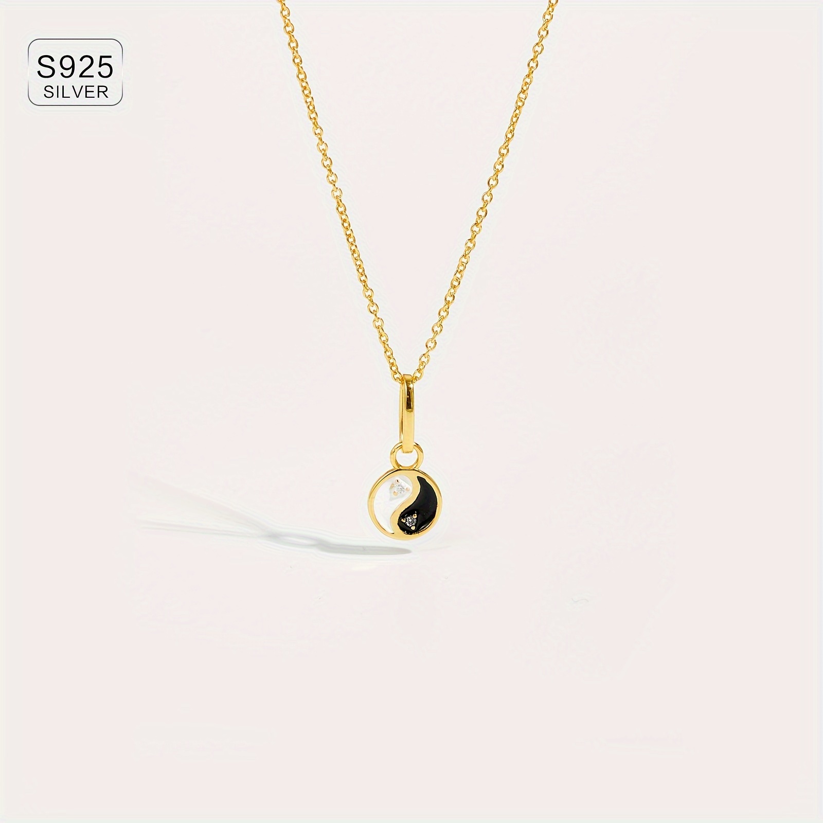 Women's 925 Silver Retro Tai Chi Bagua Pendant Necklace