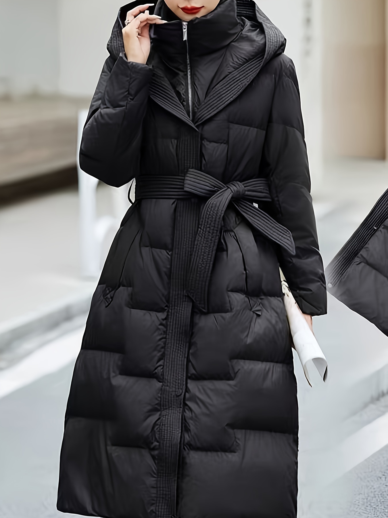 damen in mittellänge verdickung eleganter Temu Germany - Main Image