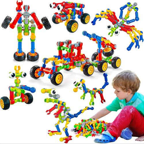 item picture 83pcs educational building stem toy learning toy for christmas and birthday gifts childrens building blocks creative and educational childrens toy suitable for boys and girls random colors