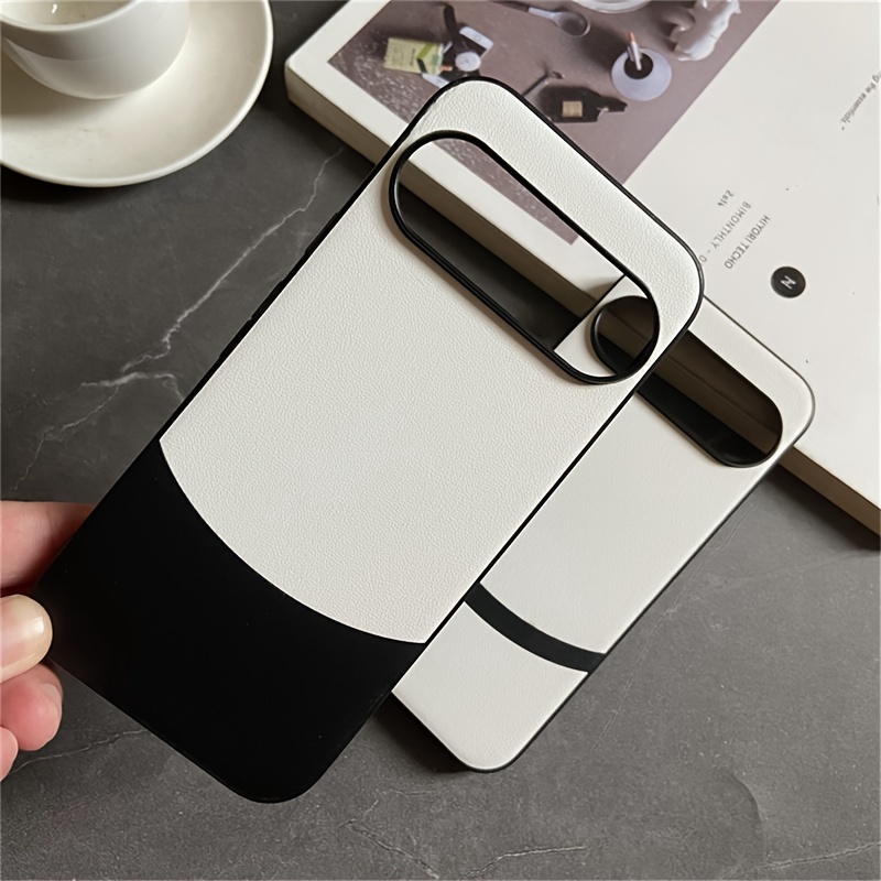 

1pc Black White Splicing Phone Case For Pixel 9 Pro Xl 8pro 8 Phone Shockproof Protective Back Cover