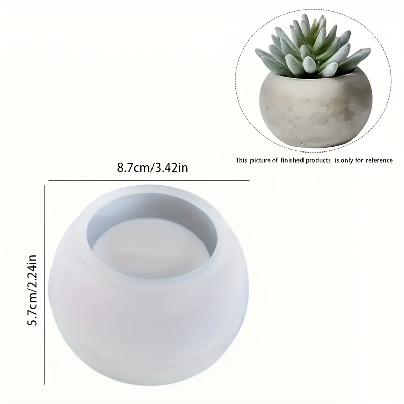Resin Casting Molds 1pc Silicone Mold - Round Candle Cup Mold - Succulent Flowerpot And Flower Stand Craft, Resin Casting, Home Decoration - Multi-functional Art Craft Mold