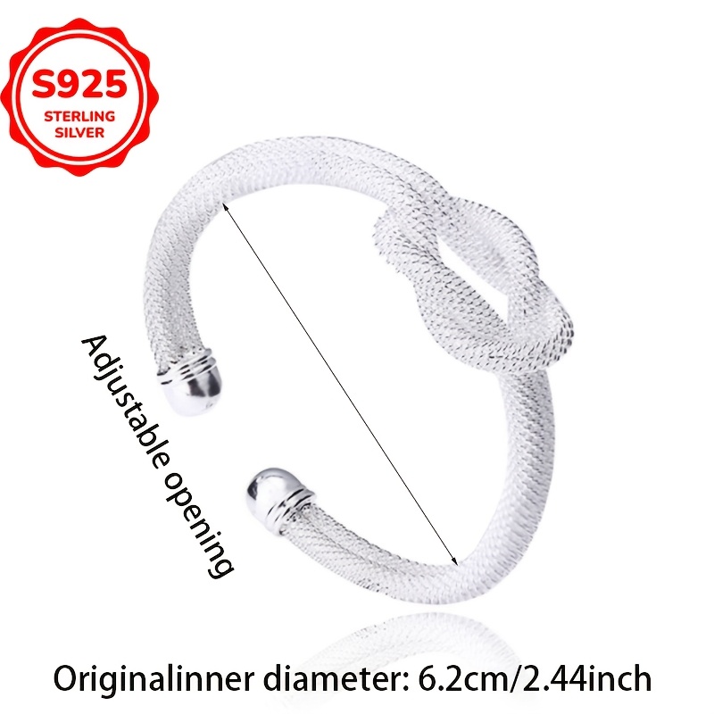 Low Allergy Woven Net Knot Open Bracelet Flower Line Bracelet