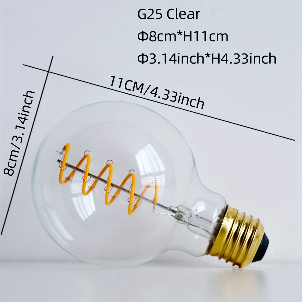 G95 Large Globe Edison E27 LED Energy Saving Light Bulbs 8W