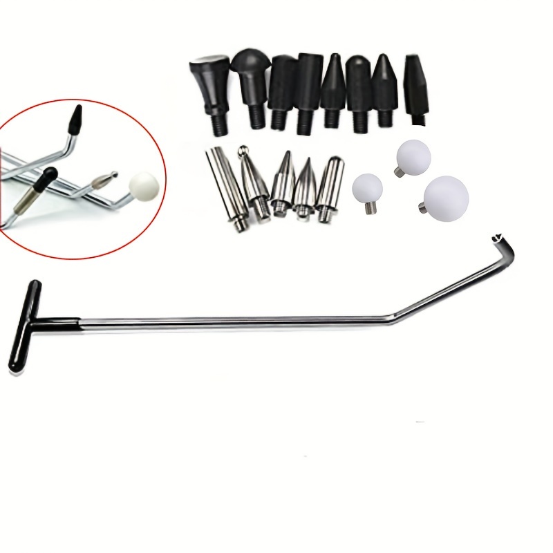

Paintless Dent Repair Rods Tools Kits With Taper Head And S-hook For Car Auto Body Dents Hail Damage Removal Set Stainless Steel Hands Tools