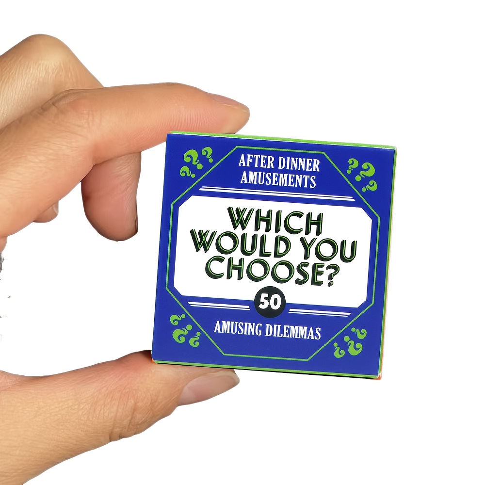 TEMU Amusements: Which Would Game: 50 (dinner Party Conversation Card Game For , Gift For Or Hostess) Halloween Christmas New Year Games Gifts Mini