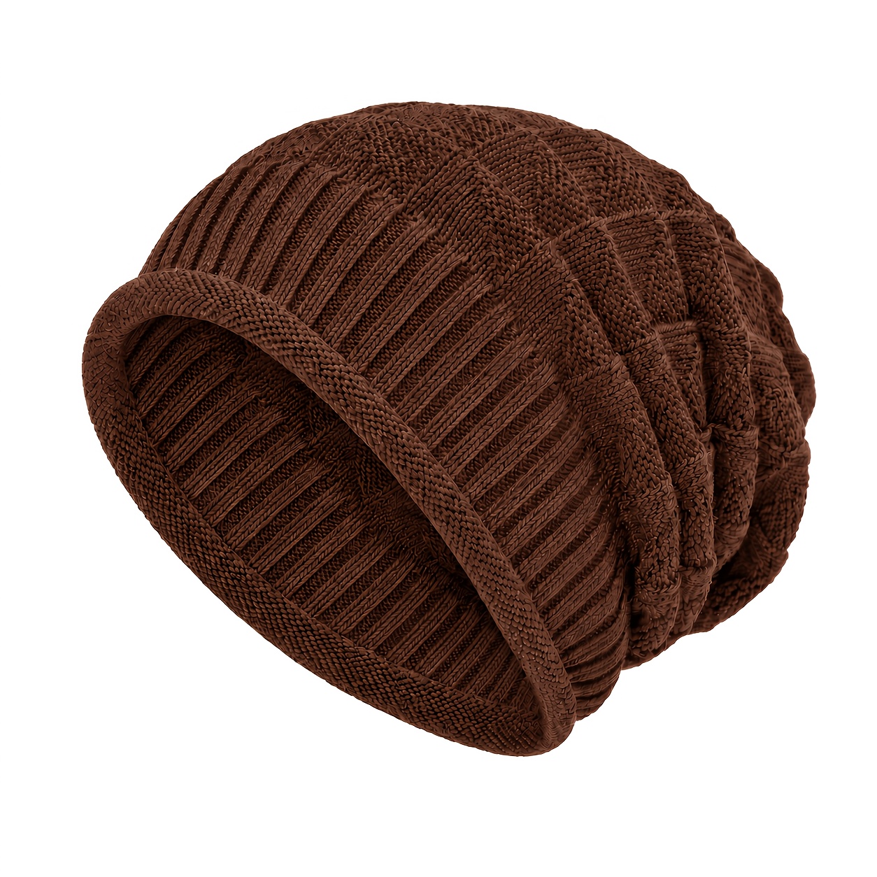 TEMU 1 bonnet de couleur unie, unisexe, automne hiver, chapeau chaud anti-froid, bonnet de sport décontracté d'extérieur