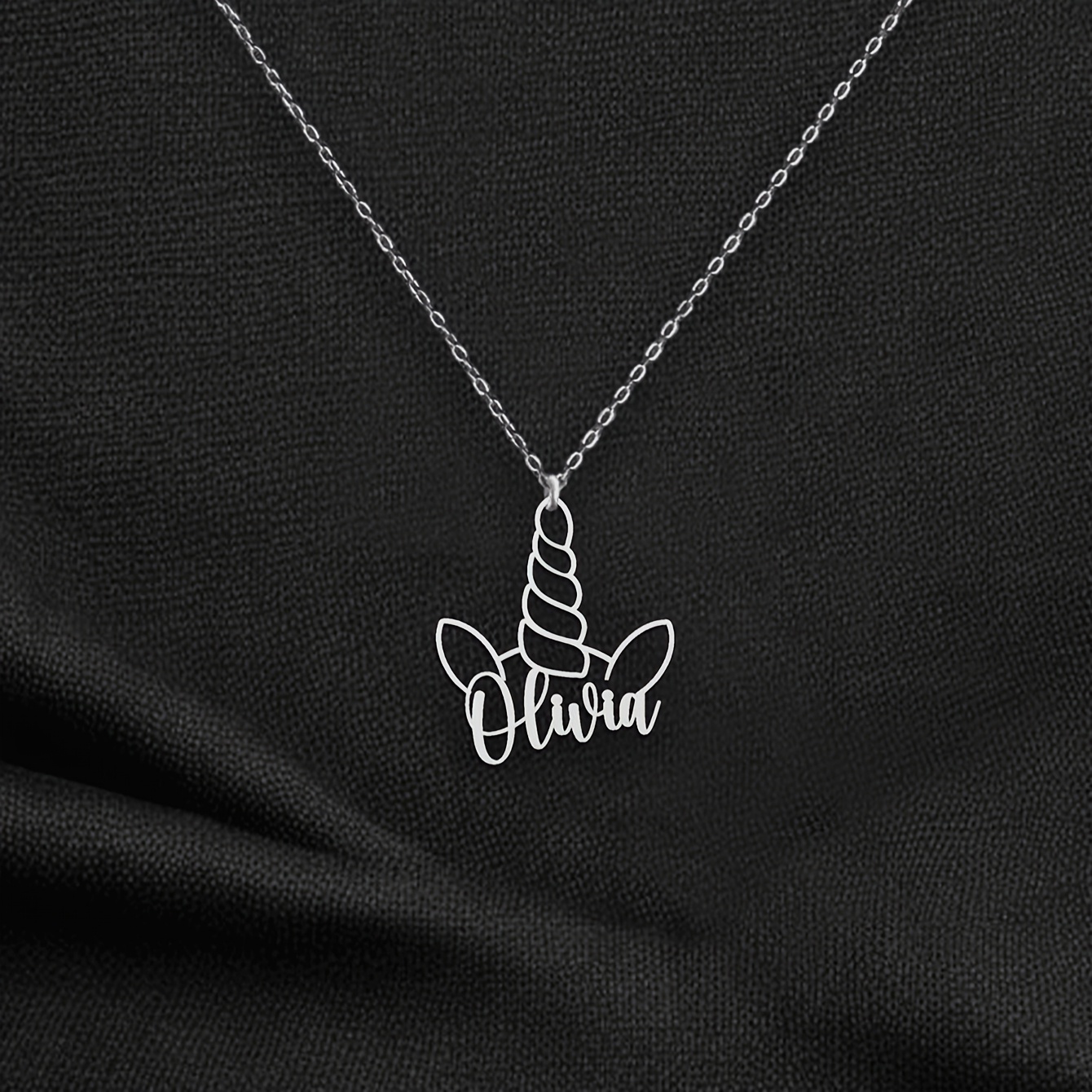 TEMU Collar elegante personalizado a medida para mujer - Joyería personalizada de unicornio anime - Regalo de San Valentín