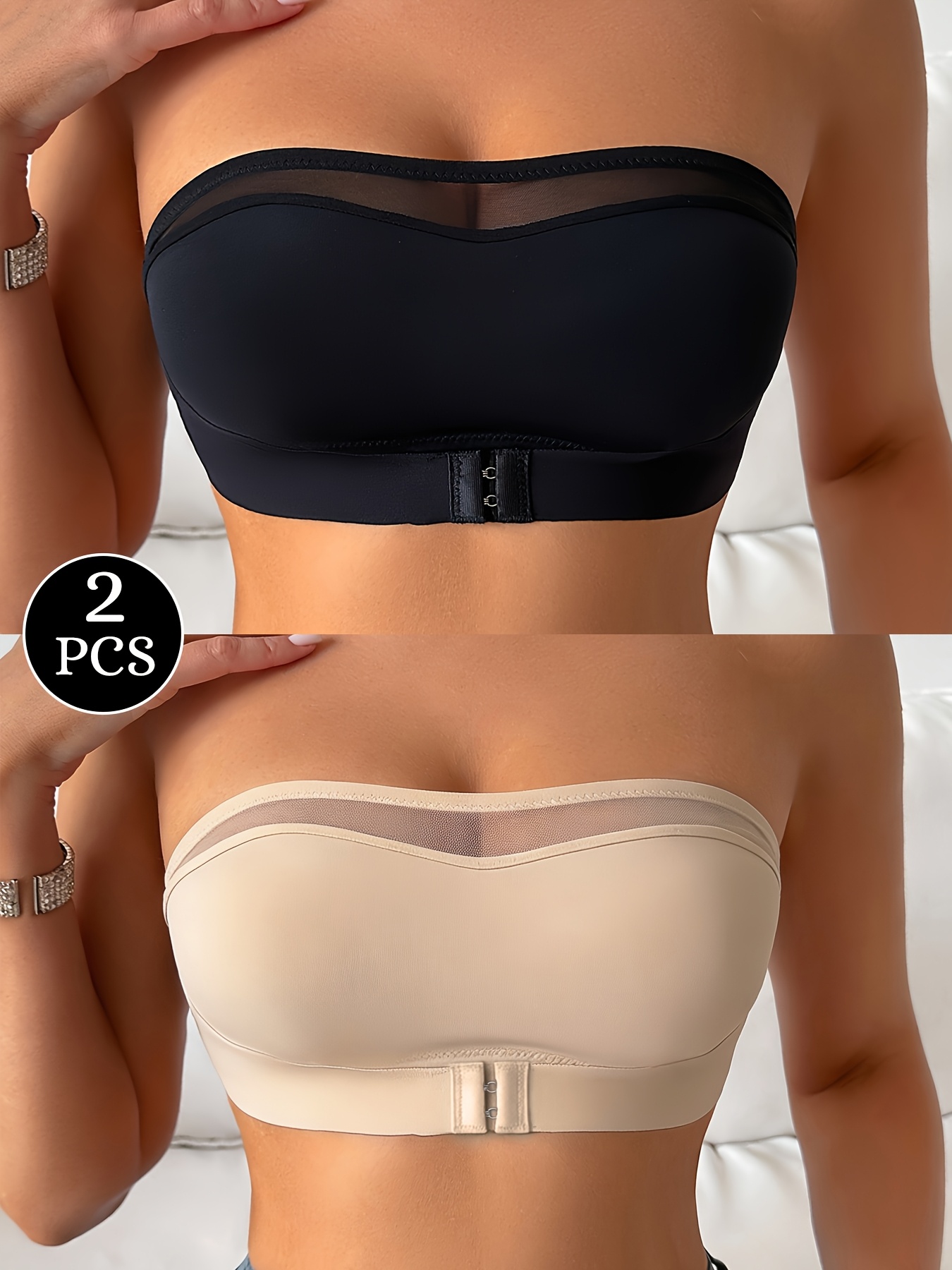 underwear for halter neck dress 2pcs Front * Strapless with Anti-Slip And Non-Slip Fit, Suitable Fashionable Clothing Like Straps, Essential for Wedding Dresses, Designed for Backless And Shoulderless Wear * * * neckline:round