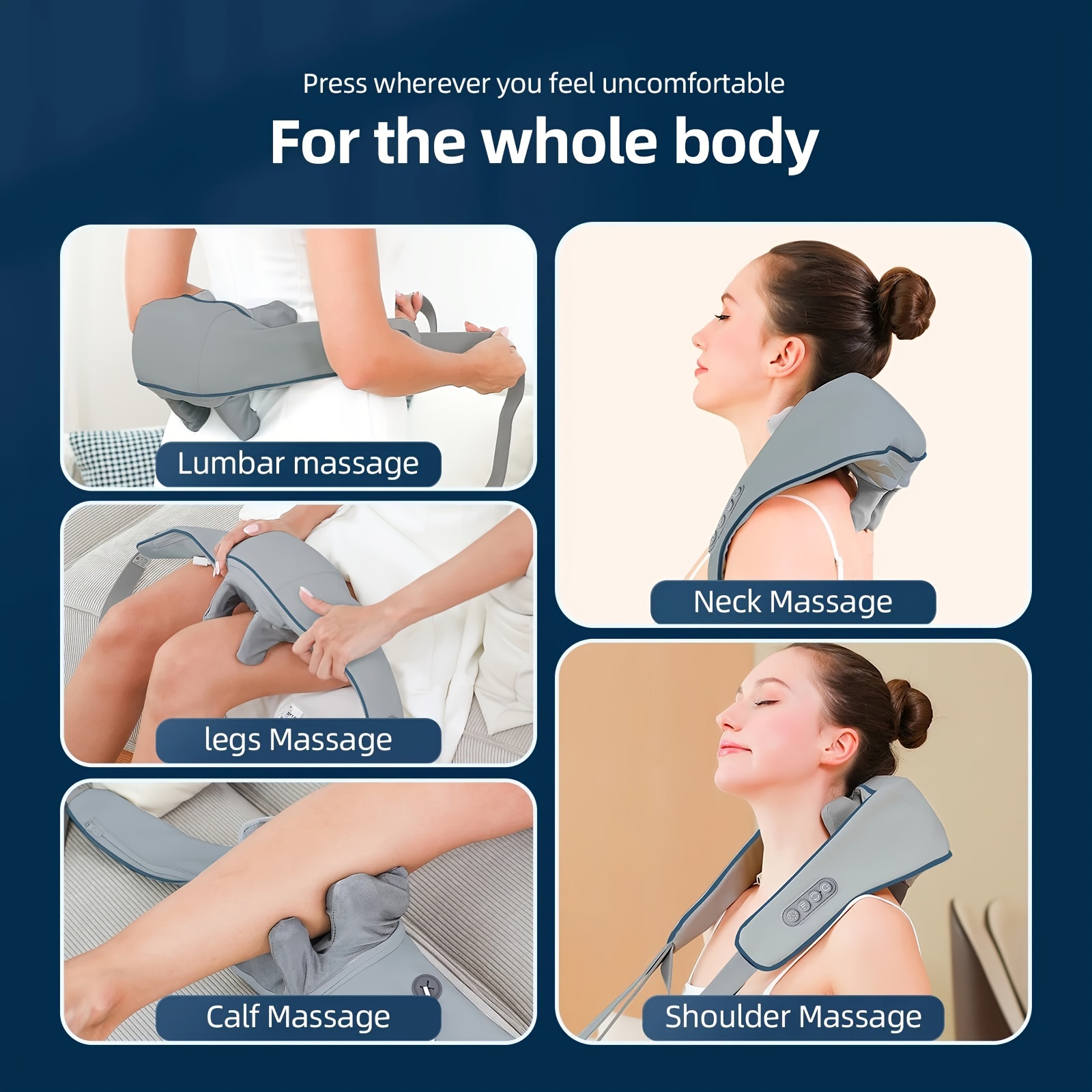 for shoulder massager with heat therapy usb rechargeable odorless for and relaxation details 3