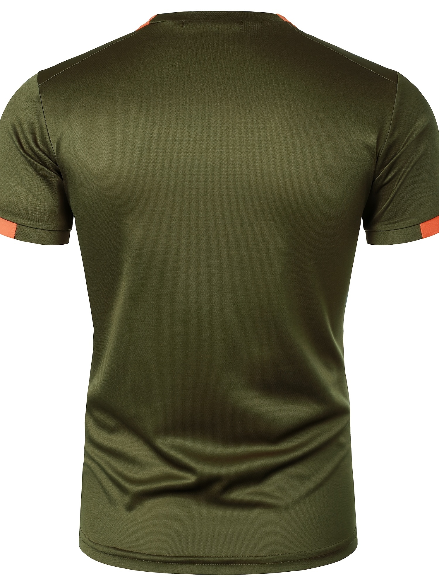 Color Block Pattern Slim Fit Crew Neck And Short Sleeve T-shirt, Breathable And Quick Dry Sports Tops For Men's Summer Fitness Training And Outdoors Sports Wear