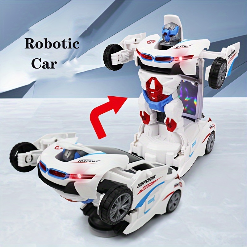 automatic deformation robot car toy car will be a robot car automatic universal avoid obstacles with lights and music birthday gift christmas gift holiday gift not delivery battery halloween gift details 2