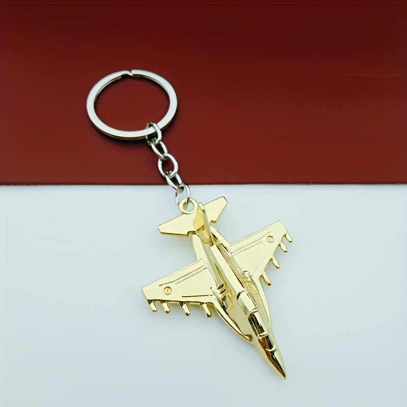 10pcs Men's Metal Airplane Keychain Tool Pendant