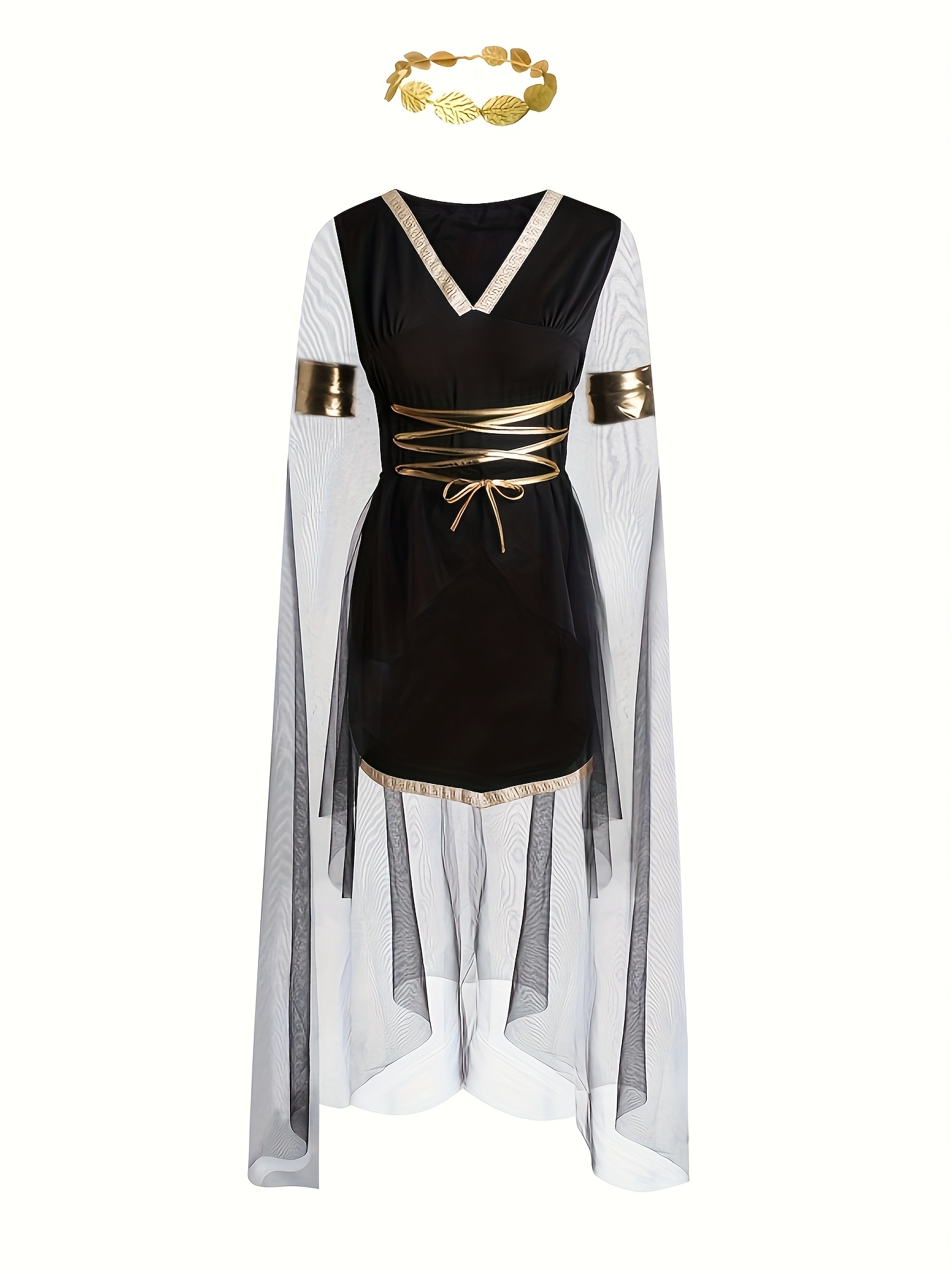 Robe Déesse Grecque Femme - Déguisement Reine Antique Pour Cosplay, Soirée, Halloween Et Photographie