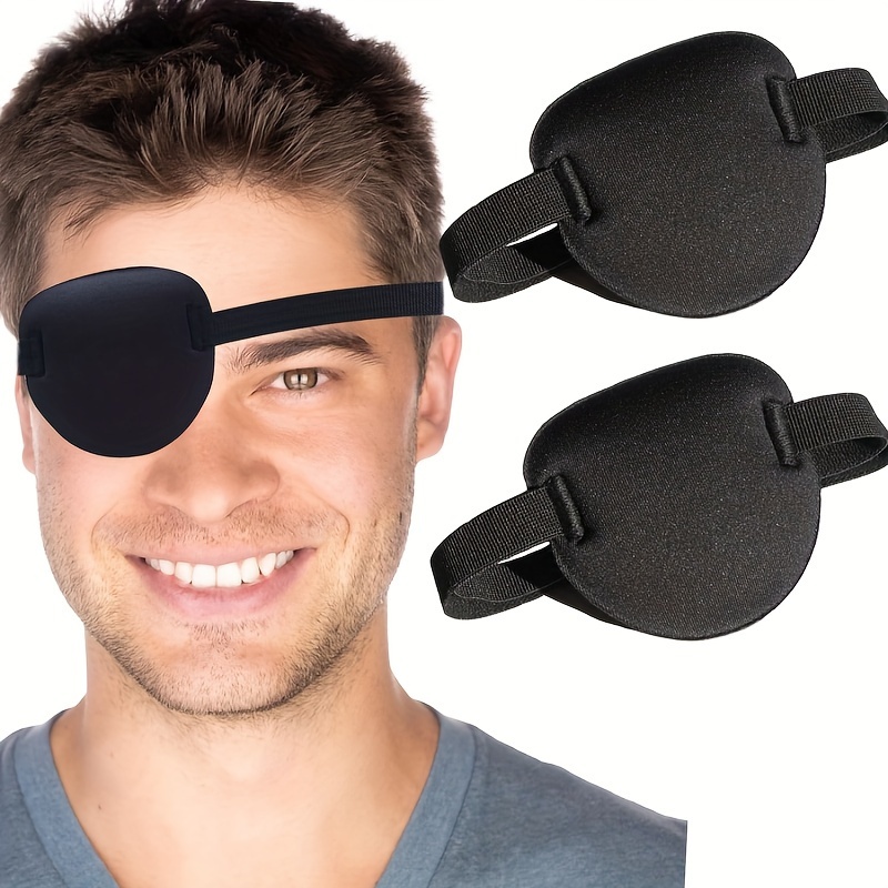 

Unisex 3d Adjustable Eye Patch For Left Or Right Eye, Pirate Costume Accessory, Adult One-eye Sleep Mask, Washable And Reusable With Comfort Design