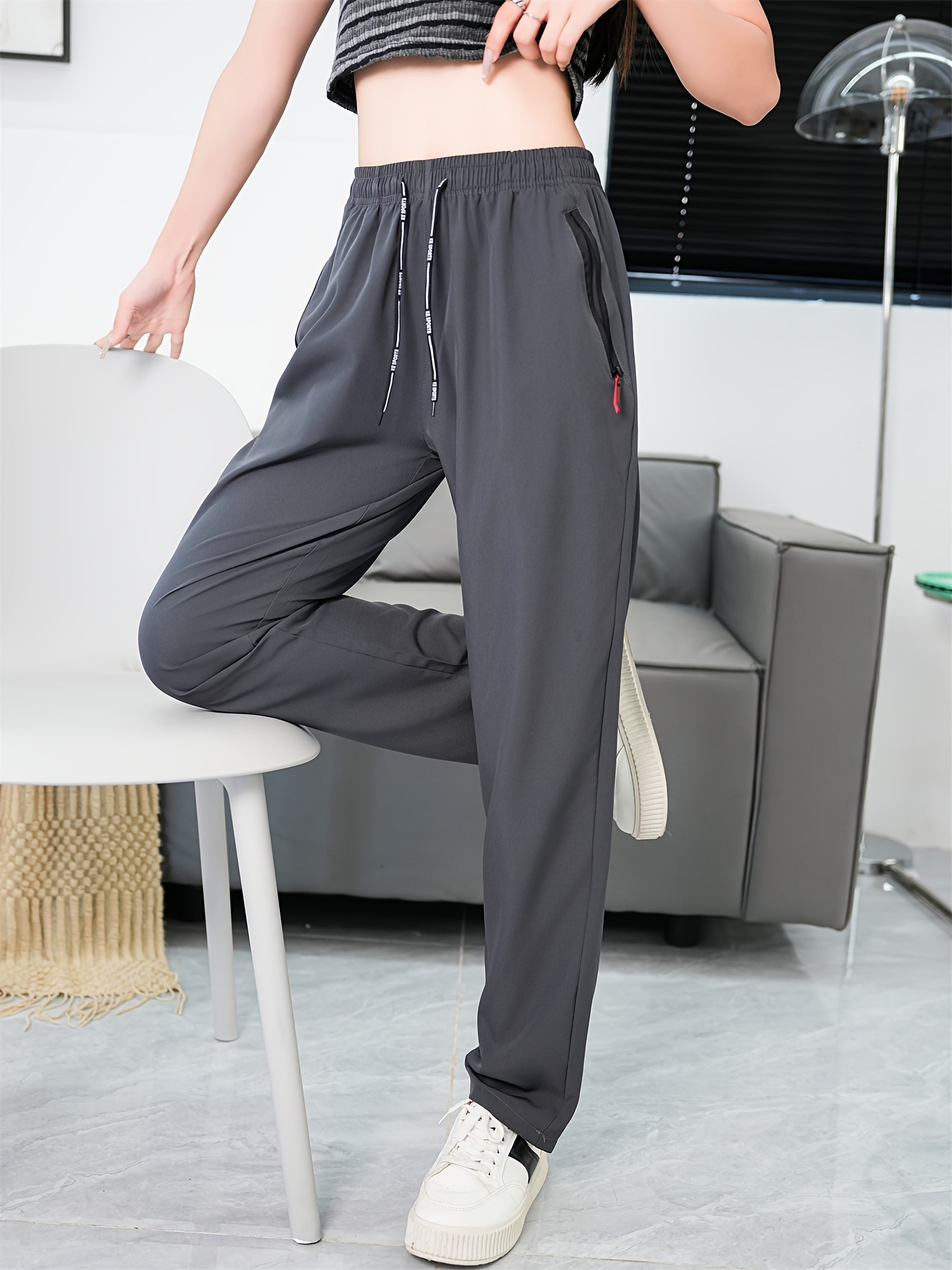 womens casual trousers fashion trendy ultra light breathable gym training quick dry athletic long pants for women