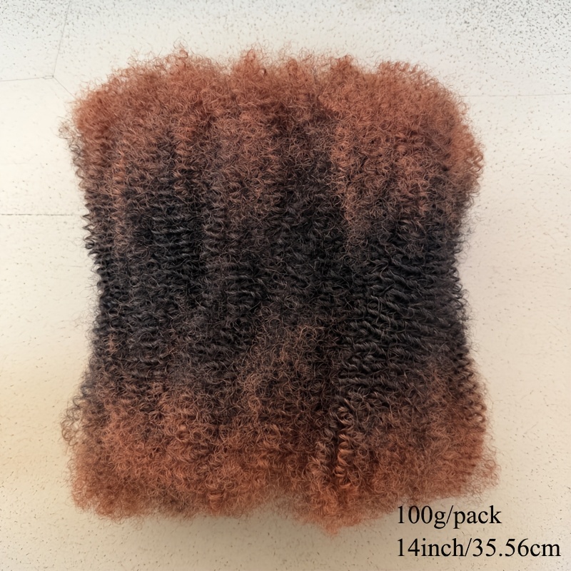 E-shop 14 Zoll Faltbares 100g Afro Kinkys Bulk Haar für Micro Twist Natürliches Schwarzes Afro Kinky Lockiges Flecht-Synthetikhaar für Locs Micro Locs