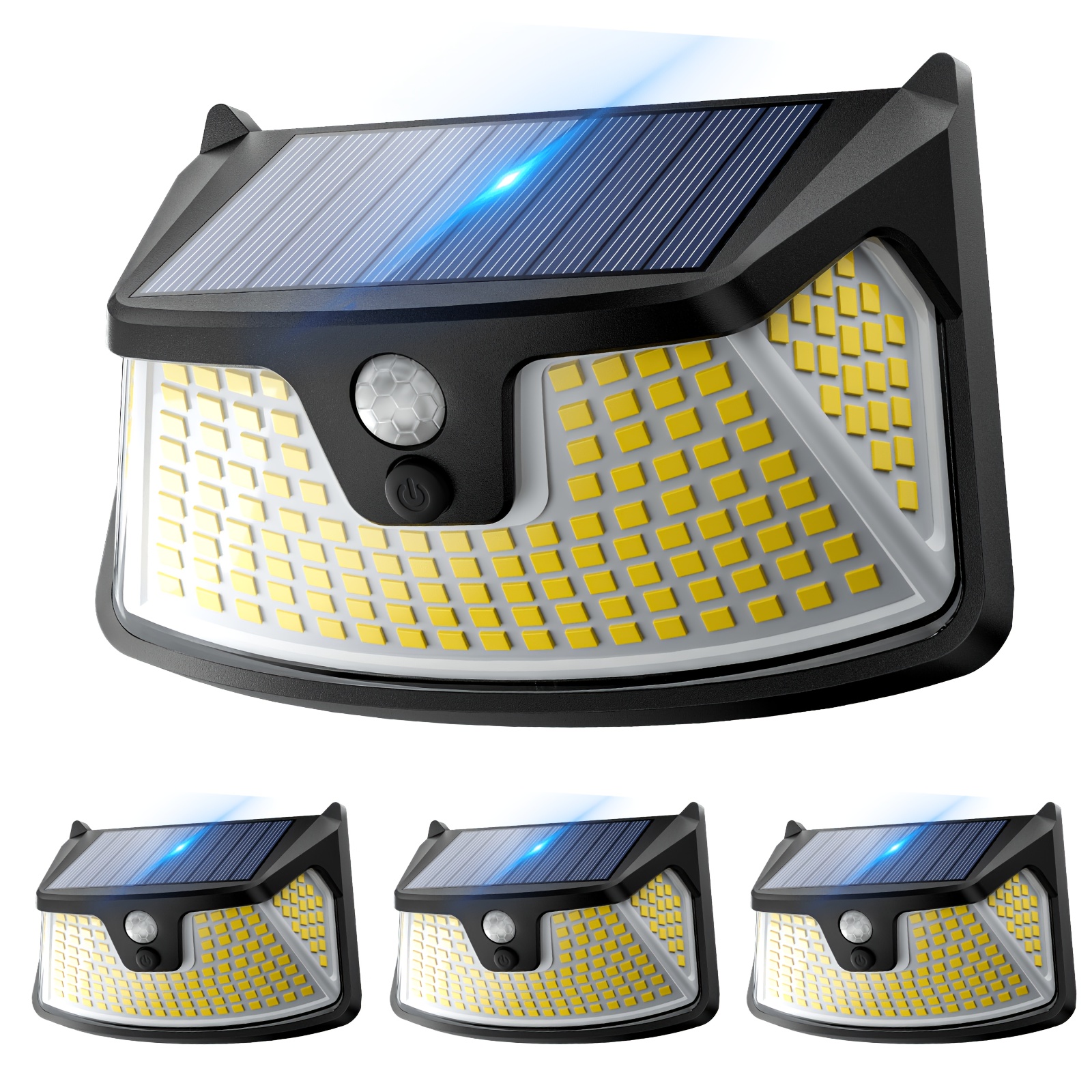 2/4/6pcs Motion Sensor Lights 152 Leds With Lights Reflector, 270° Wide Angle, Ipx6 Step Lights For Front Door, Yard, Garage, Deck