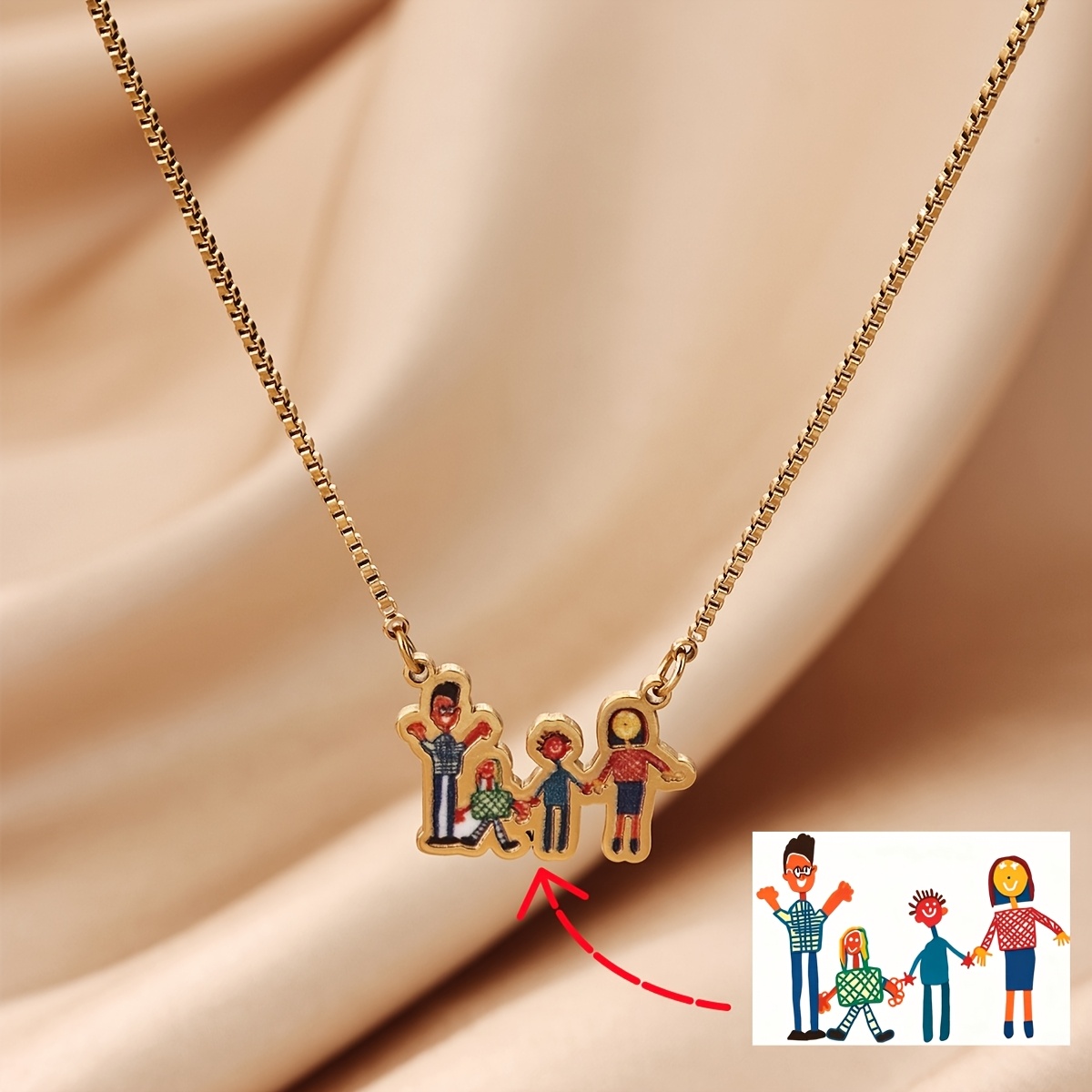 Custom Printed Stainless Steel Necklace — Thoughtful Family Gift