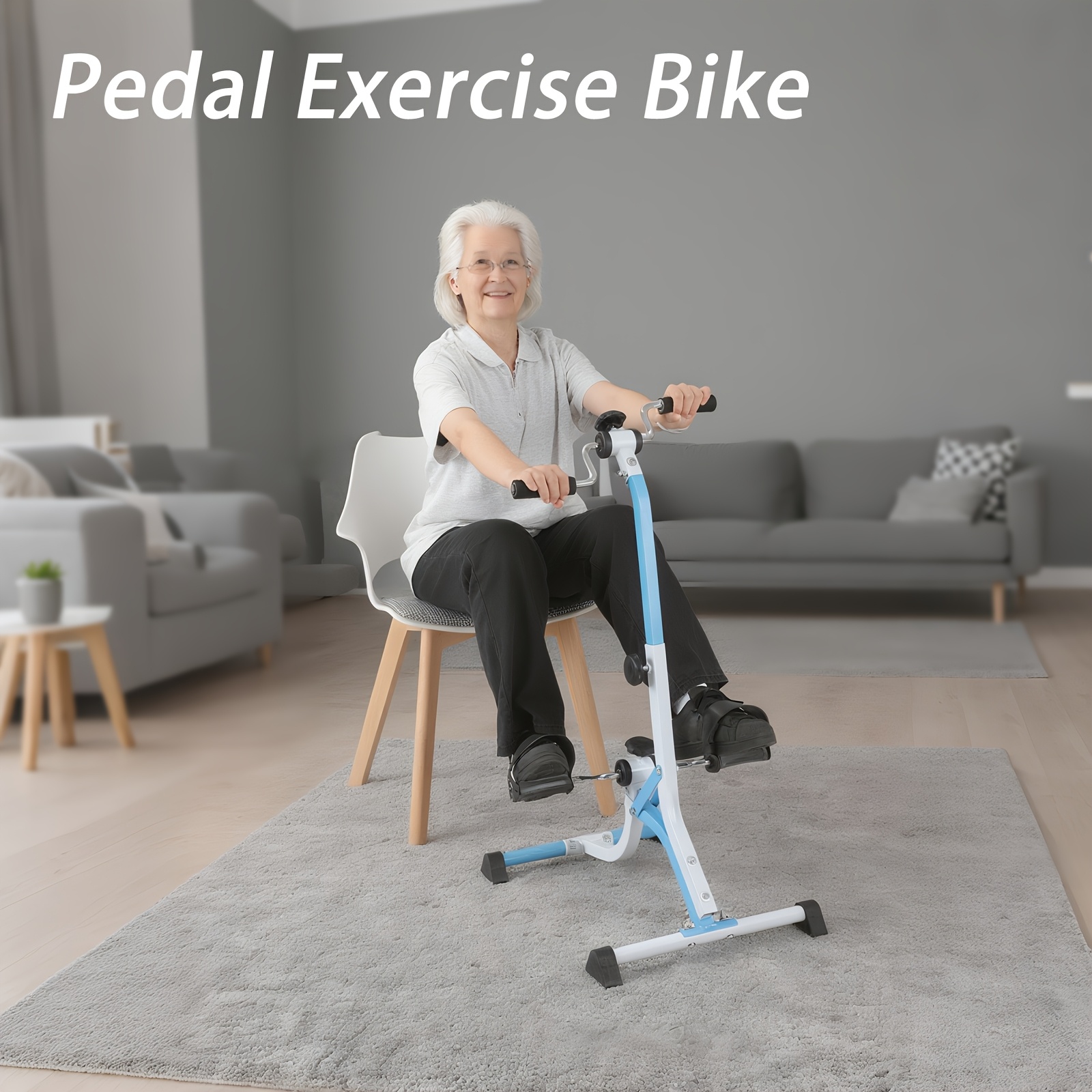 2-In-1 Trainer Exercise Bike Lightweight Multifunctional Upper Lower Extremity Fitness Equipment for Home Gym Daily Trai