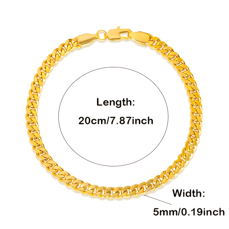 TEMU Casual 925 Silver Women's Jewelry 5mm Round Cuban Bracelet Not Easy To Fade Daily Party Versatile Trendy Jewelry Give Her Mother's Day