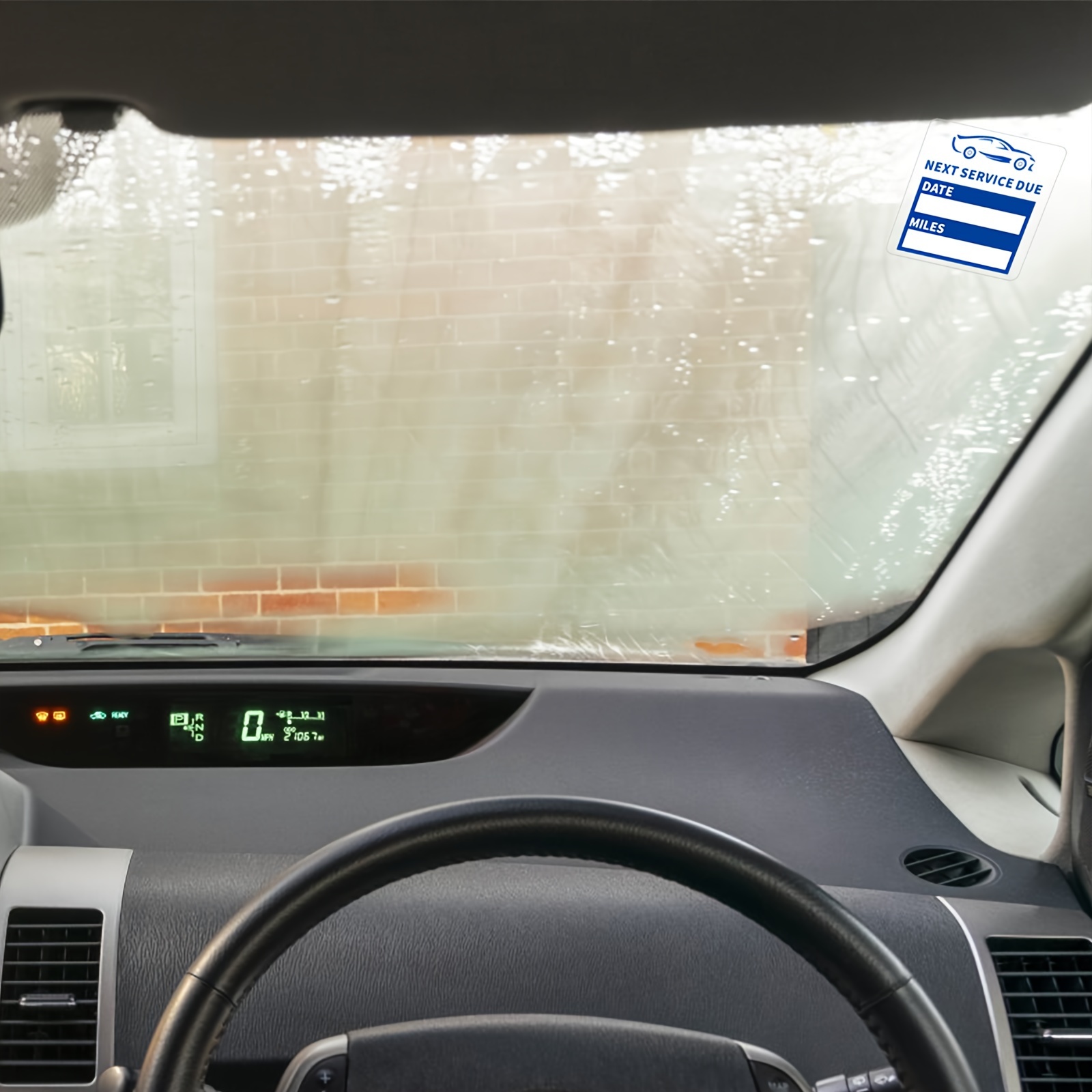 250 PCS Oil Change Stickers - 2x2 Inch Static Cling Reminder Labels For Windshield, No Residue