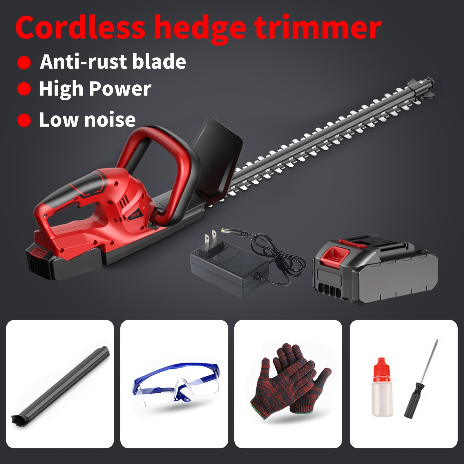 

21v Cordless Electric Hedge Trimmer Double Blade Home Garden Trimmer Shrub Pruning Saw Us 110v