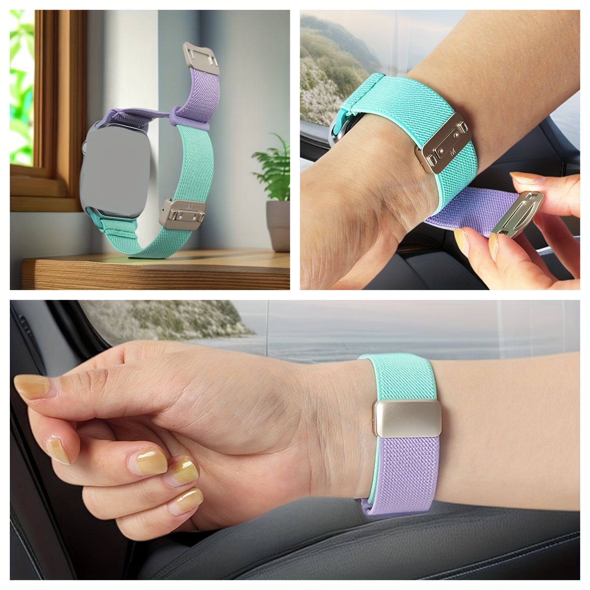 Image of 1pc The 2025 -blocking Design Featuring A Unique Magnetic And Elastic Strap, Suitable For Watch Models S11/10/9/8/7/6/5/4/3/2/1/se/ultra23. This Replacement Strap Is A Perfect Gift For Women And