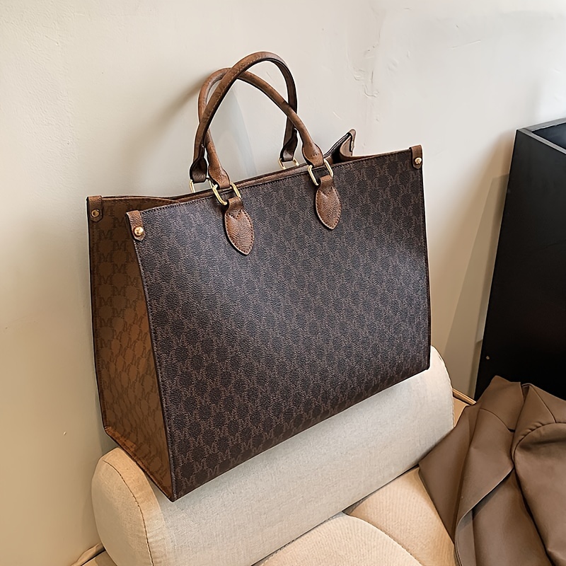 

Women's Tote Handbag, Fashion Pu Leather Shoulder Bag With Large Capacity, Elegant Shopper Bag For Ladies, Daily Commute Purse