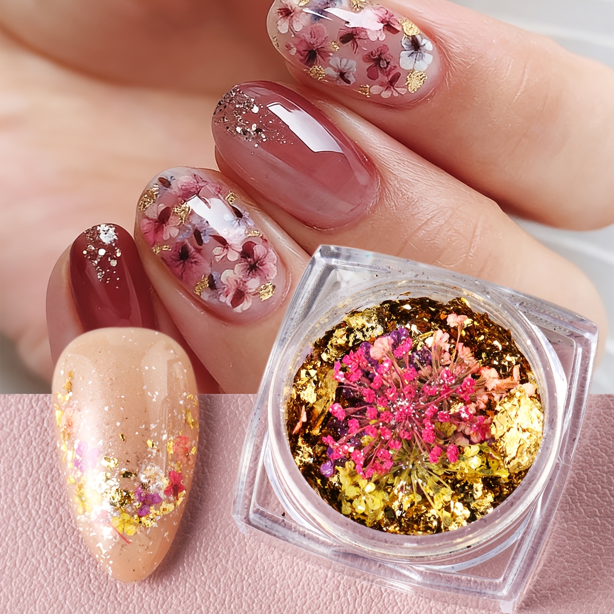 & Nail Art Decorations, 3d Nail Flakes, Iridescent Glitter For Acrylic Nails, Diy Manicure
