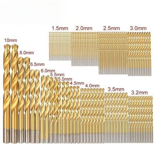 99pcs twist drill bit set high size from 1 5mm up to 10mm twist for wood plastic