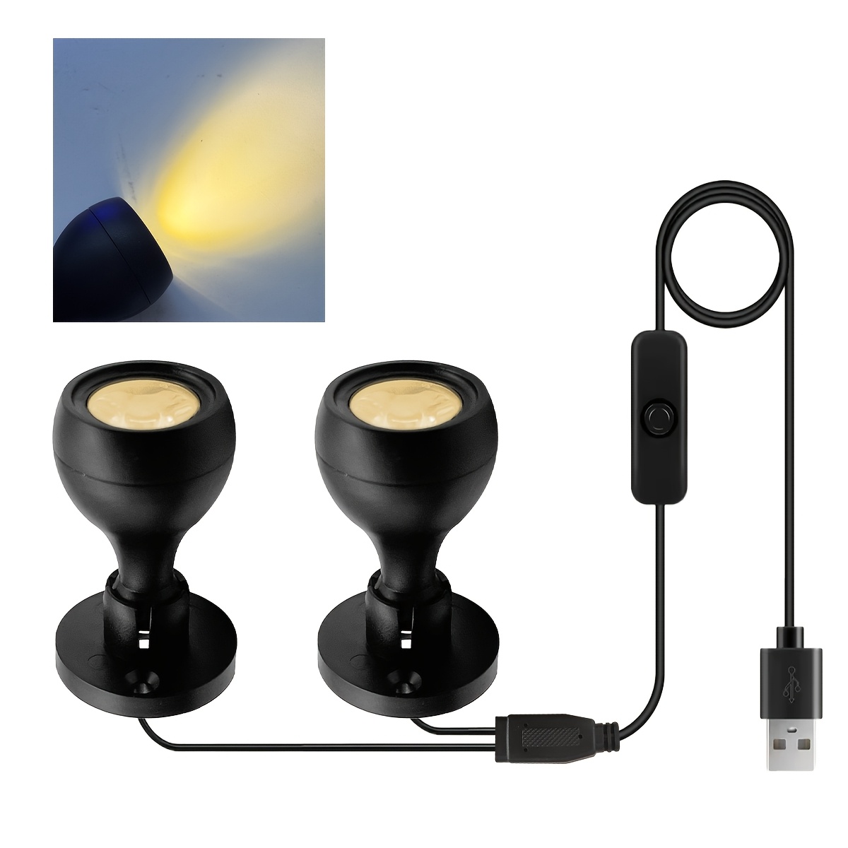 USB-Powered Mini Display Spotlight with 6 Color Options