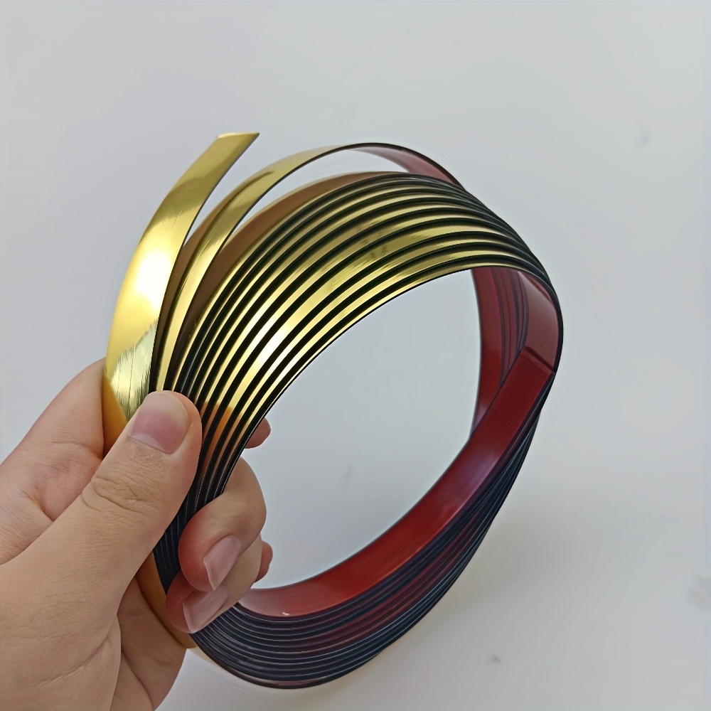 1 Roll 5m/196.85inch Self-adhesive Flat Decorative Trim, Wall Sticker Decorative Strip, Suitable For Home Decor
