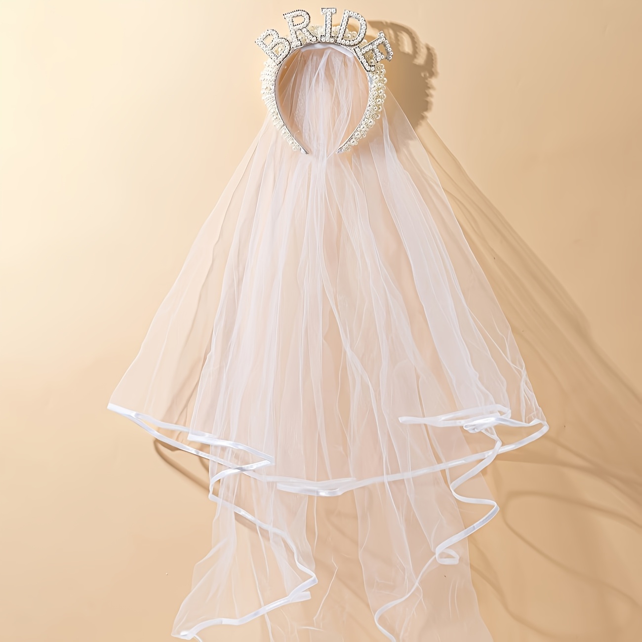 TEMU Set de Boda para Novia, Adiciones Nupciales, , Corona, Adorno de Cabeza con Diamantes de , Traje de Novia, Accesorio para Fotos