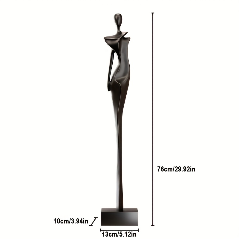 Minimalistische Abstrakte Weibliche Figur Skulptur - Elegante Moderne  - & Gartendekoration, Langlebige Harz-Dekoration für Innen/Außen Wohnzimmer, Eingangsbereich, Terrasse - Keine Elektrizität Nötig, Ganzjahresdeko für Weihnachten, Halloween, Ostern, Thanksgiving - Anmutiges Einweihungsgeschenk, Akzentstück für den Eingangsbereich, Künstlerischer Schmuck, Hochwertiges  , Dekorative Statue, Feiertagsdekoration