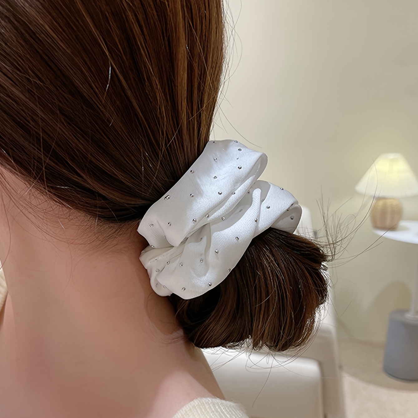 Satin-Haargummis Für Frauen – 6er Set, Sanft & Rutschfest, Perfekt Für Braunes Haar