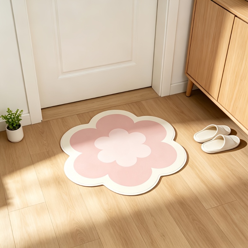 TEMU 900g 9mm Faux Imitation Cashmere Minimalist Cream Style Living Room Rug, Pink Purple Striped Bedroom Decorative Bedside Carpet, Fluffy Soft