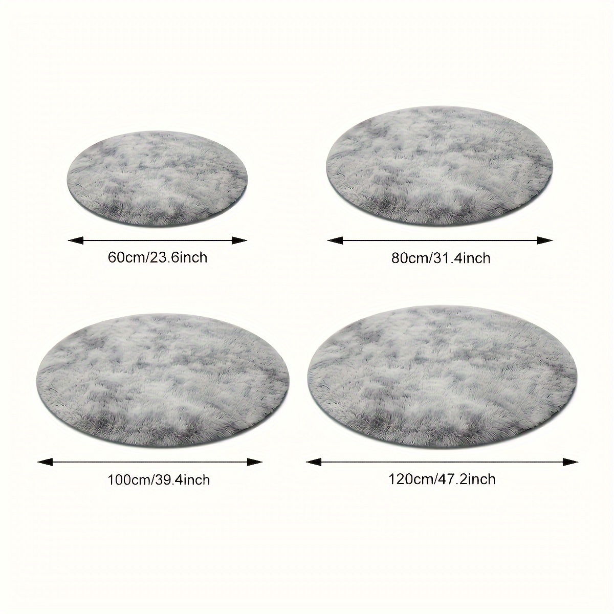 ultra soft round plush carpet fluffy stain resistant non slip for bedroom living room and home decor details 0