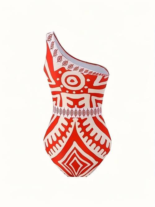swimsuit womens single strap vintage print sunscreen pants set