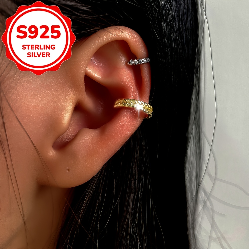 2pcs Women's Fashion Stud Earrings in 925 Silver