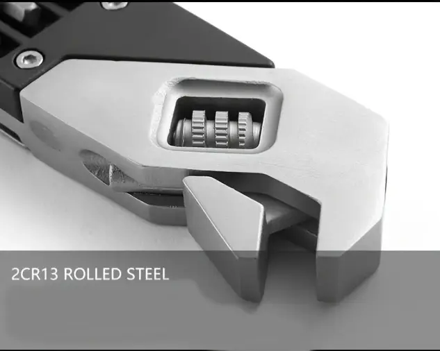 stainless steel adjustable wrench folding allen wrench multi tool with screw bits set durable steel construction versatile adjustable feature no details 3
