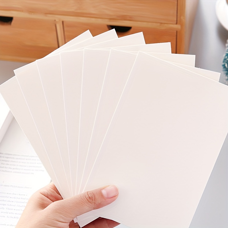 

Set Of 50 Blank White Handmade Diy Postcards - Perfect For Greeting Cards, Bookmarks, Or Art Projects - Suitable For English, German, French, Japanese, And Korean Languages - Durable And Smooth Finish