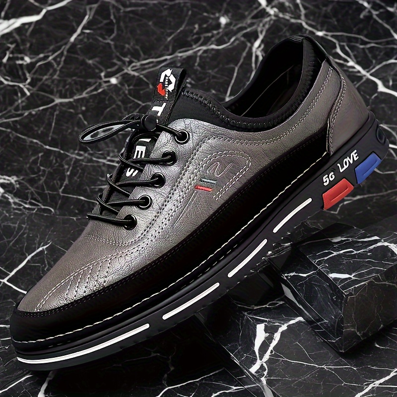 Men'S Casual Sneakers: Retro College Style, PU Upper, Rubber Sole, Low Top, Suitable for Men And Women, Spring/Summer, Fall/Winter, Suitable for Casual And Running Activities