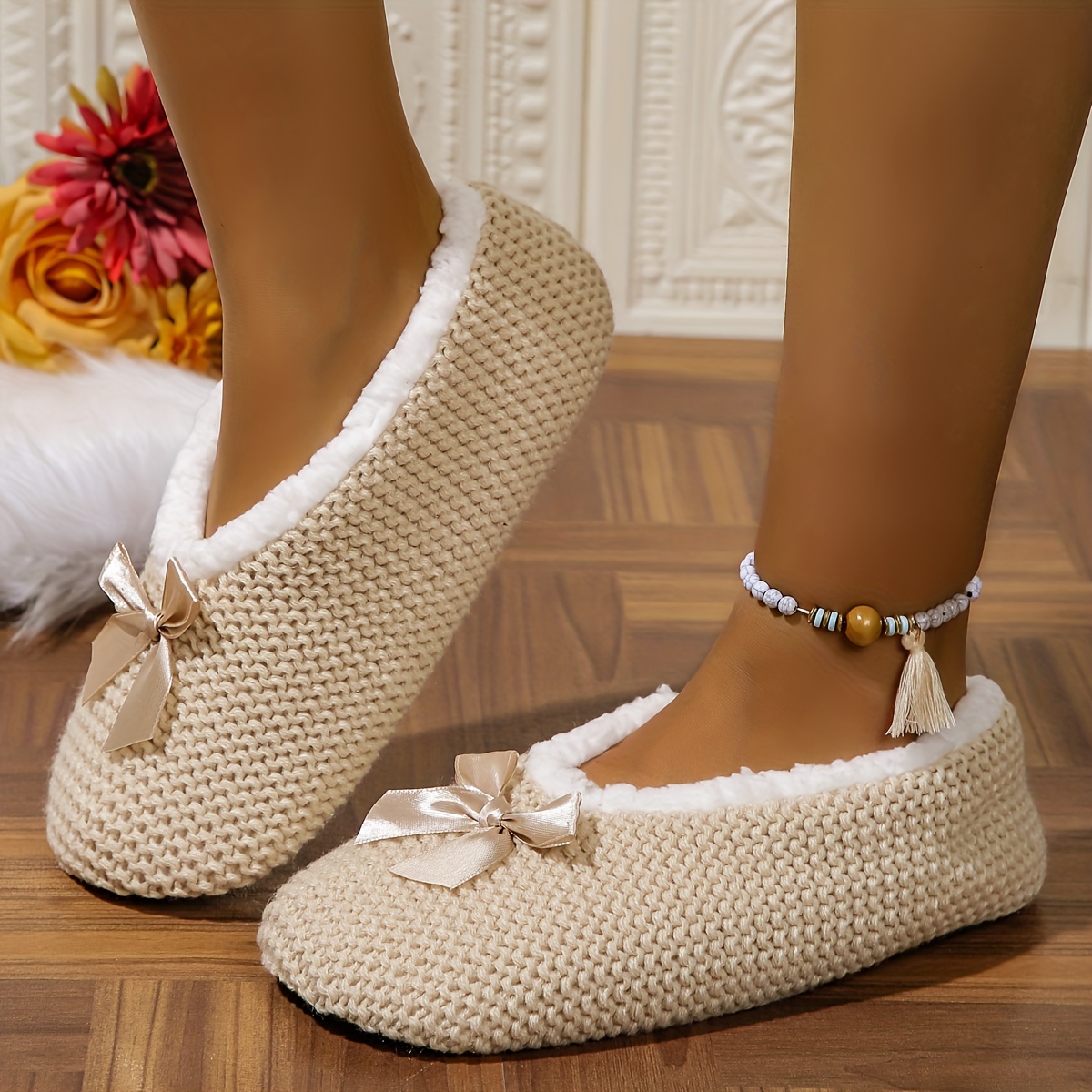 Image of Women's Comfortable Soft-lined Slip-on Slippers - Cozy Indoor Shoes For Home And Leisure, Women Shoes