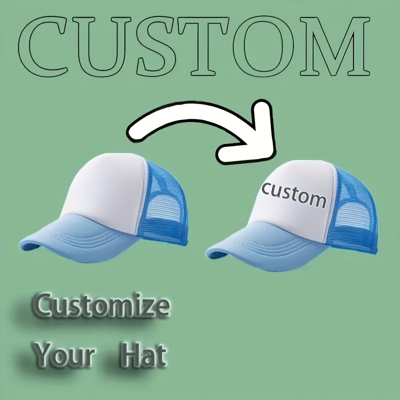 9 Customizable Unisex Breathable Mesh Baseball Caps, Adjustable