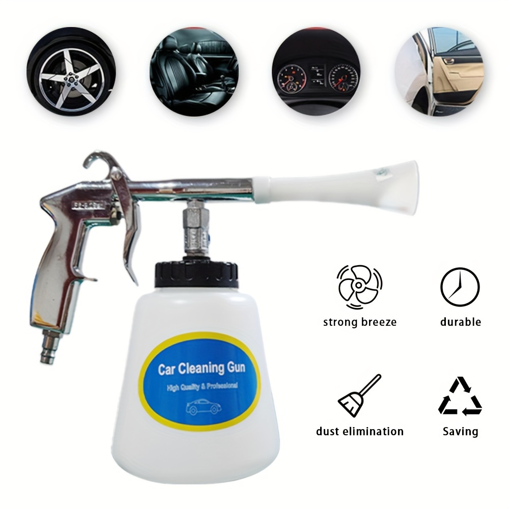 Pneumatic Car Wash Gun, Universal Fit, Spray Pot, Efficient Dust Removal, Deep Cleaning For Car Interior & Engine Compartment, Auto Detailing Tool