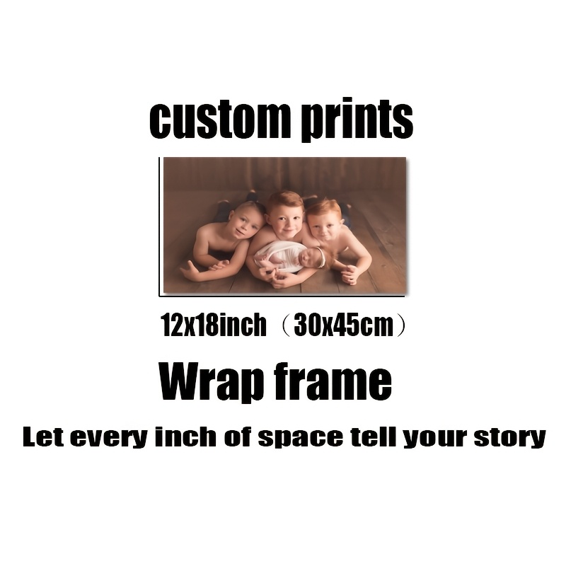 custom framed canvas print personalized family photo   uv printed poster for living room bedroom office decor details 8