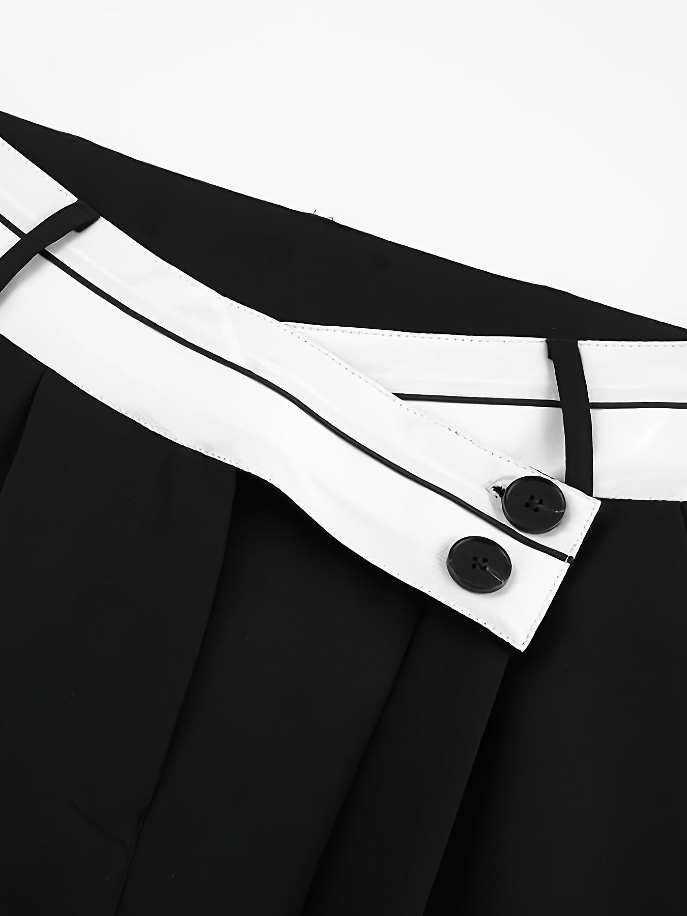 duurzame bouw, dames hoge taille kleurblok   broek - casual wijde pijpen broek, polyester en elastaan, machinewasbaar,   mode 4