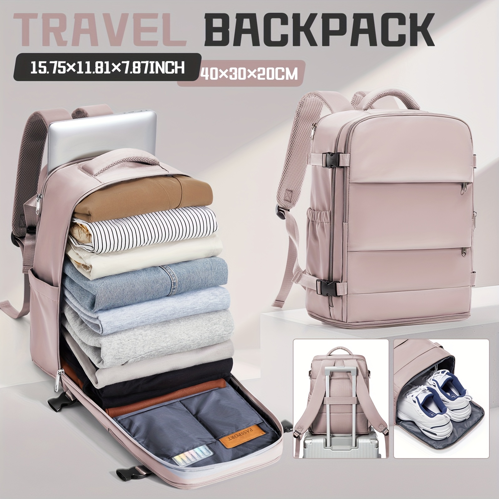 40x30x20cm laptop backpack airline approved travel backpack  display picture 1