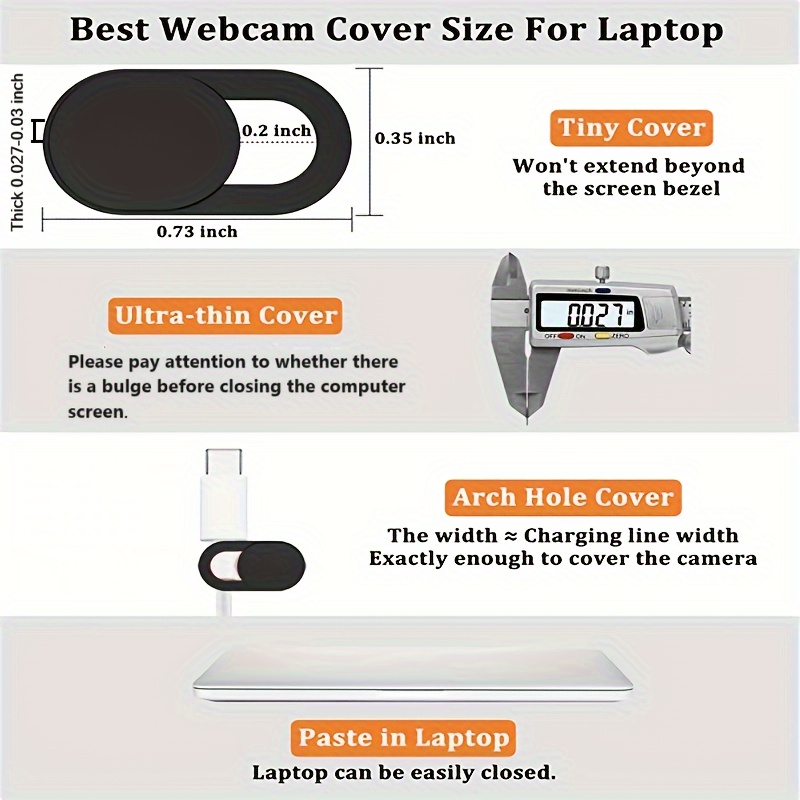Webcam Protective Case (3 Pack), 0.08 Cm Slim Laptop Camera Cover Slideshow For IPhone IPad MacBook Pro Computer IMac Phone PC Accessories Camera Blocker Slider, Perfect For Privacy 3pcs